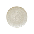 Abitare - Set De 6 Assiettes Plates En Relief - Porcelaine - Rose Clair