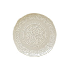 Abitare - Set De 6 Assiettes Plates En Relief - Porcelaine - Rose Clair