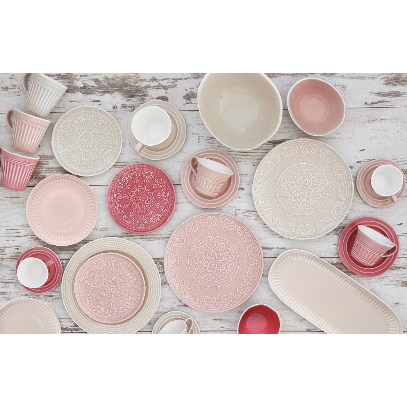 Abitare - Set De 6 Platos De Postre - Porcelana - Beige