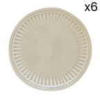 Abitare - Set De 6 Platos De Postre - Porcelana - Gris Claro