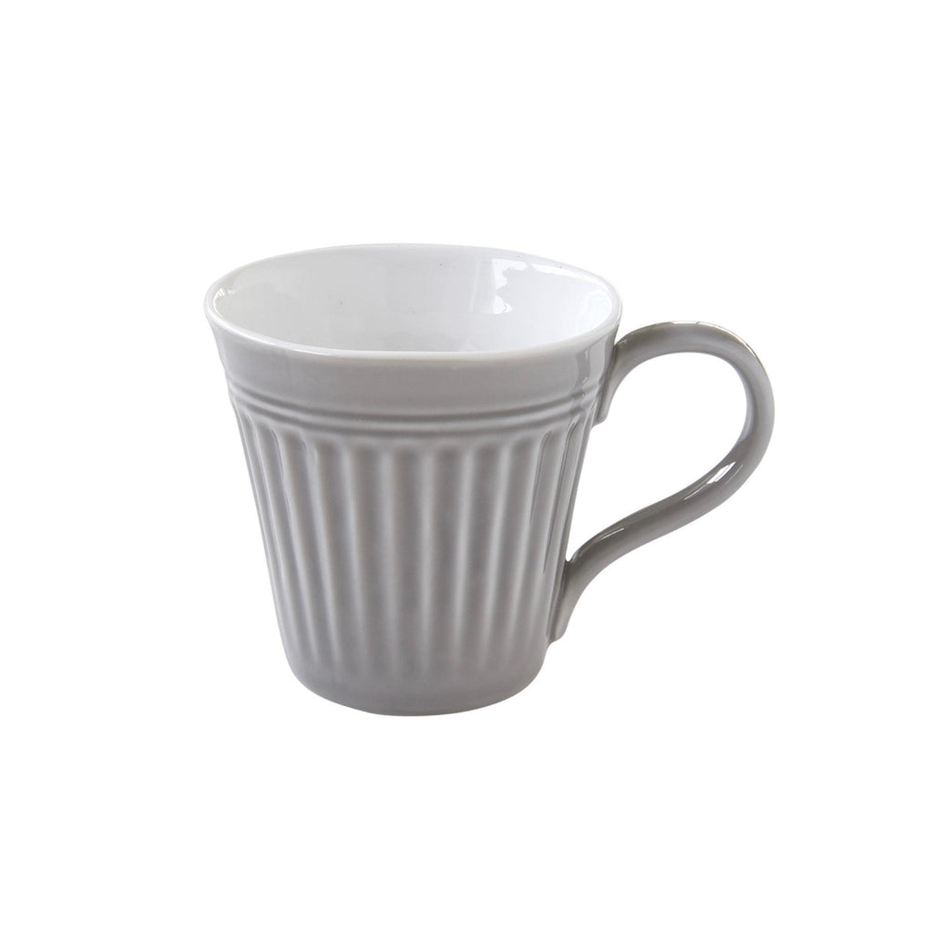 Abitare - Set De 6 Mugs - Porcelaine - Gris Foncé