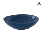 Interiors - Set De 6 Assiettes Creuses - Porcelaine - Bleu
