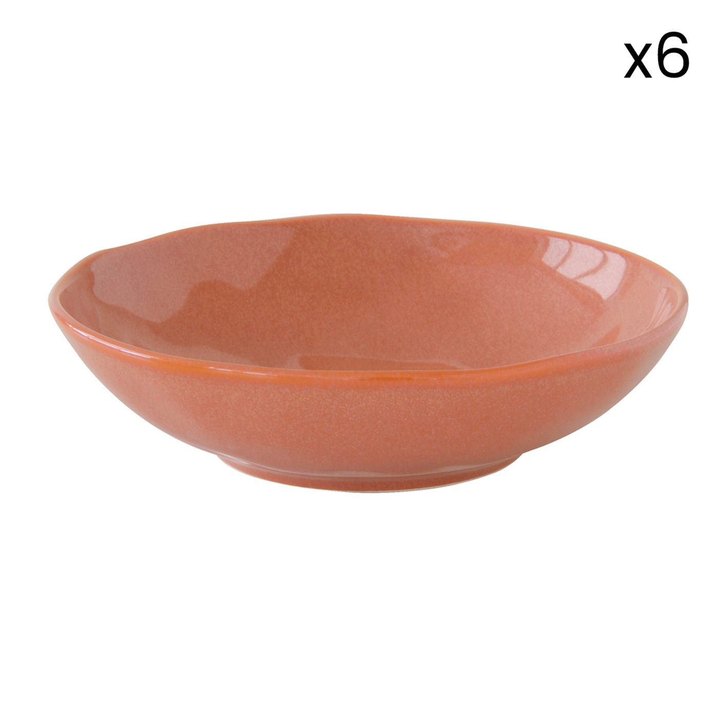 Interiors - Set De 6 Assiettes Creuses - Porcelaine - Brique