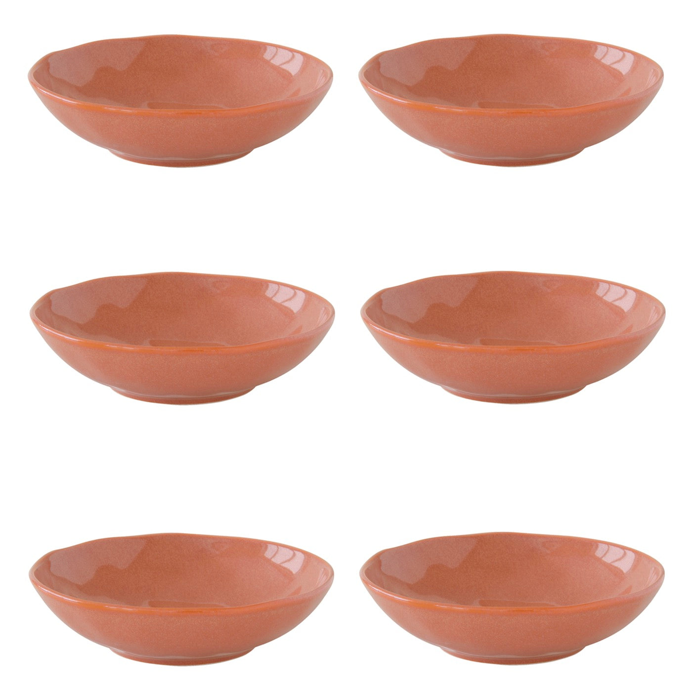 Interiors - Set De 6 Assiettes Creuses - Porcelaine - Brique