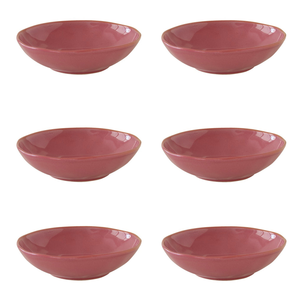 Interiors - Set De 6 Assiettes Creuses - Porcelaine - Bordeaux