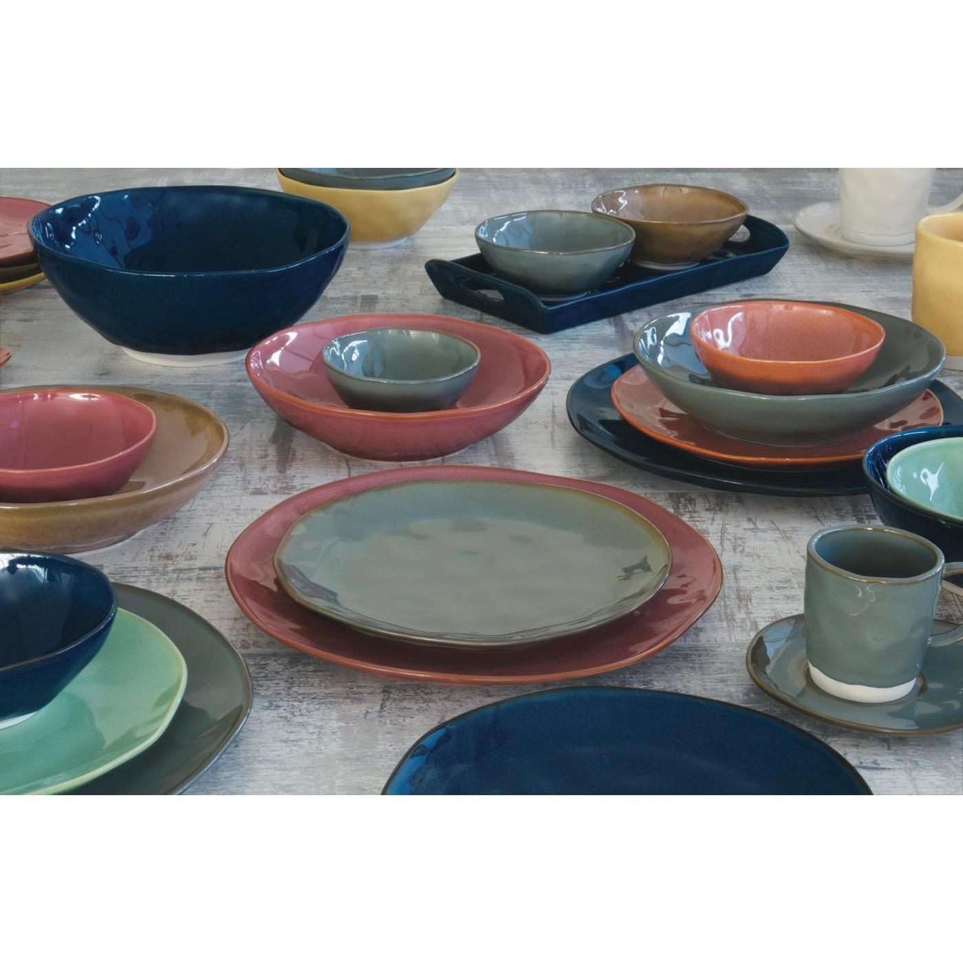 Interiors - Set De 6 Assiettes Creuses - Porcelaine - Bordeaux