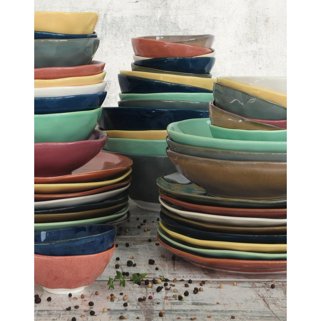 Interiors - Set De 6 Assiettes Creuses - Porcelaine - Bordeaux