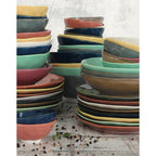 Interiors - Set De 6 Assiettes Creuses - Porcelaine - Bordeaux