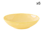Interiors - Set De 6 Assiettes Creuses - Porcelaine - Jaune
