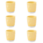 Interiors - Set De 6 Tasses À Café - Porcelaine - Jaune