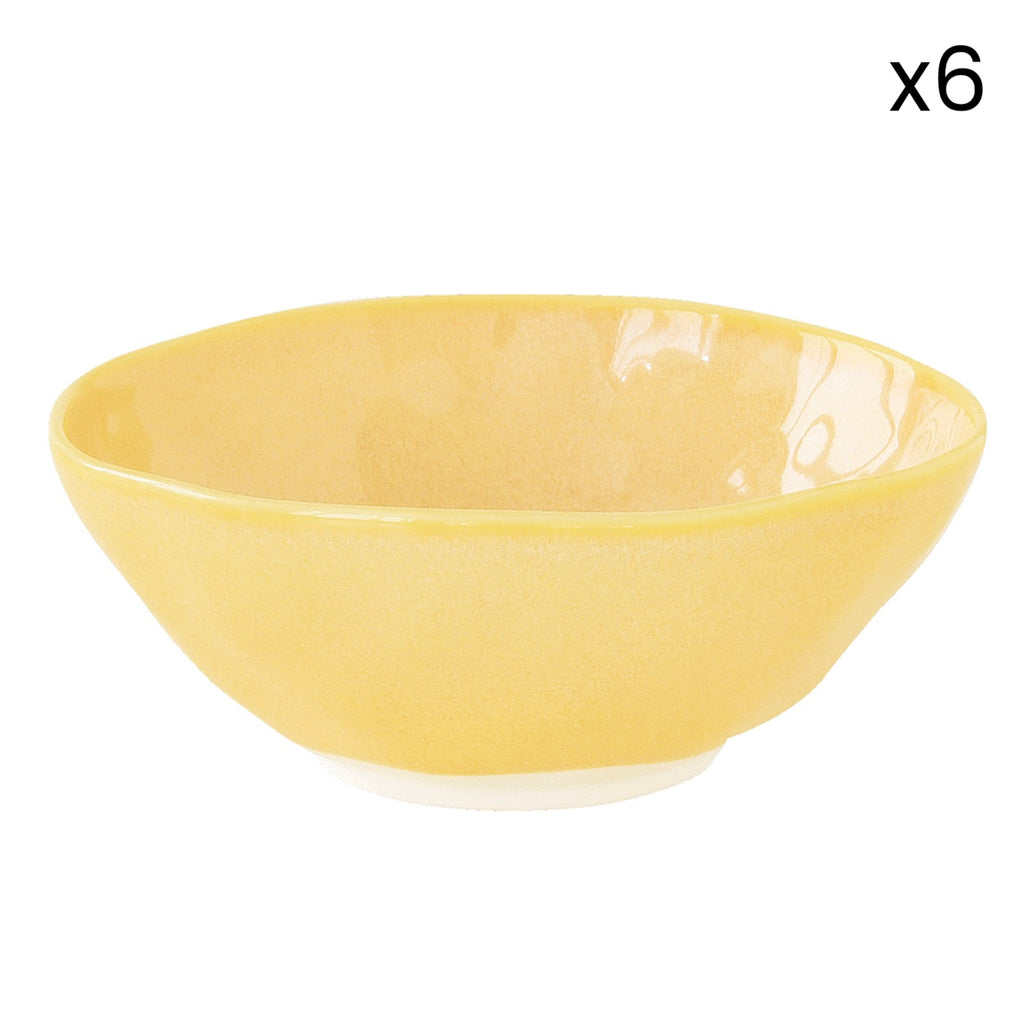 Interiors - Set De 6 Bols - Porcelaine - Jaune