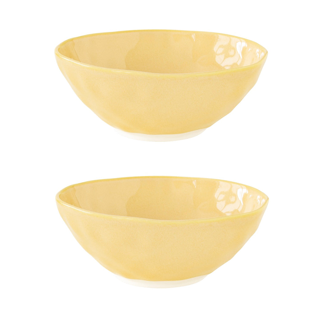 Interiors - Set De 2 Saladiers - Porcelaine - Jaune