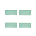 Interiors - Set De 4 Assiettes Rectangulaires - Porcelaine - Aqua
