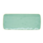 Interiors - Set De 4 Assiettes Rectangulaires - Porcelaine - Aqua