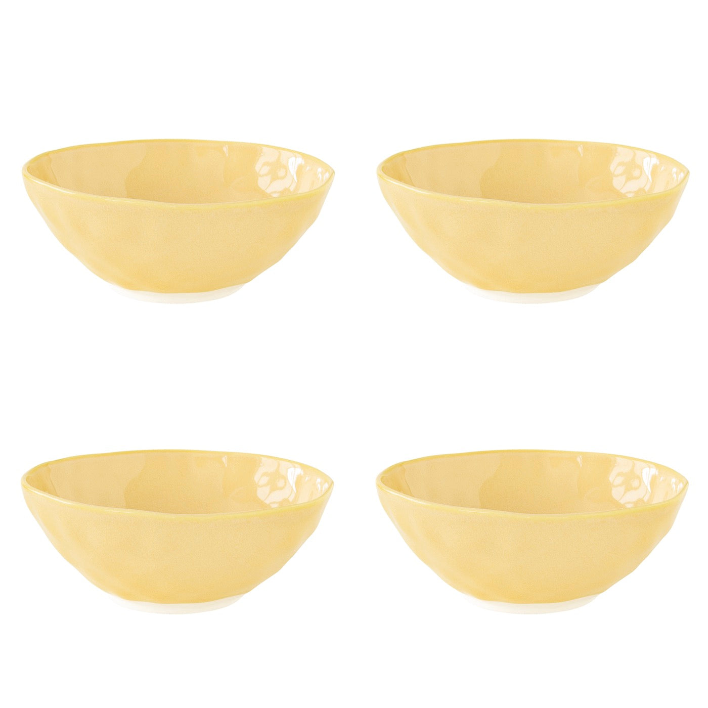 Interiors - Set De 4 Bols - Porcelaine - Jaune