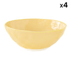 Interiors - Set De 4 Bols - Porcelaine - Jaune