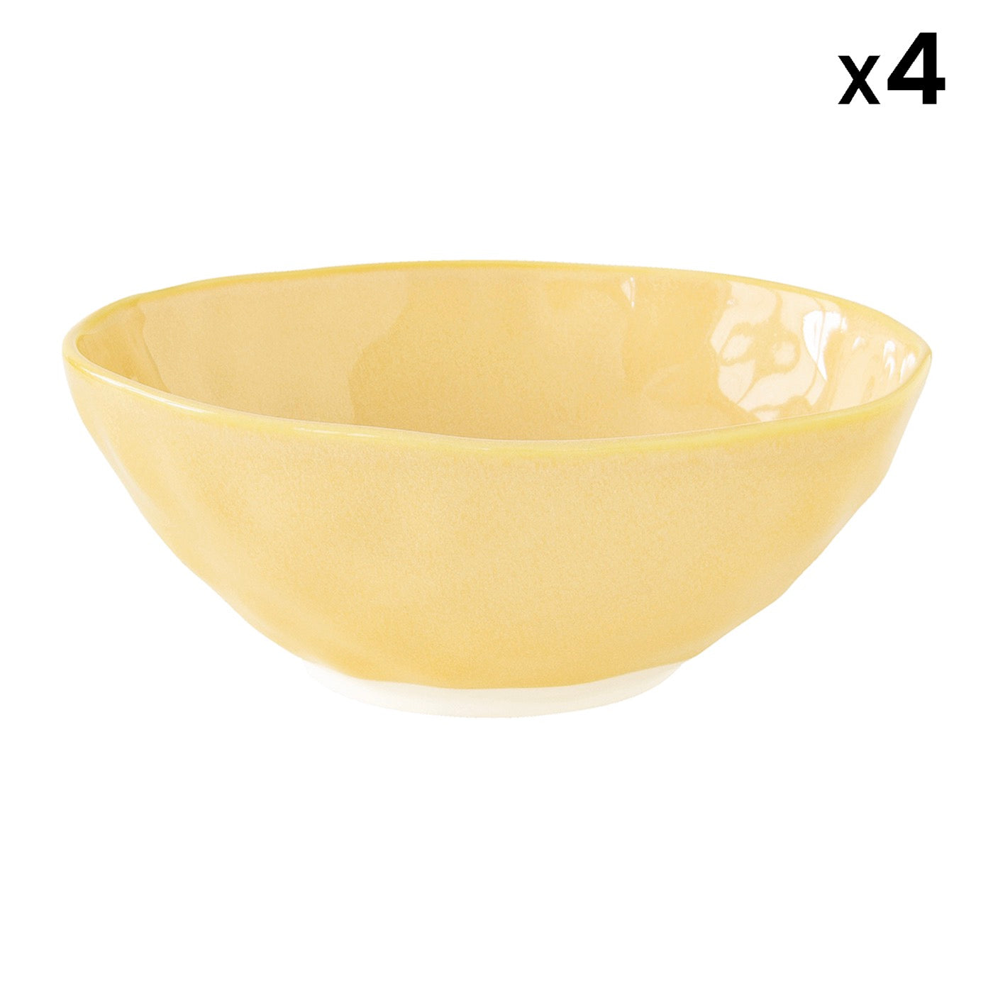 Interiors - Set De 4 Bols - Porcelaine - Jaune