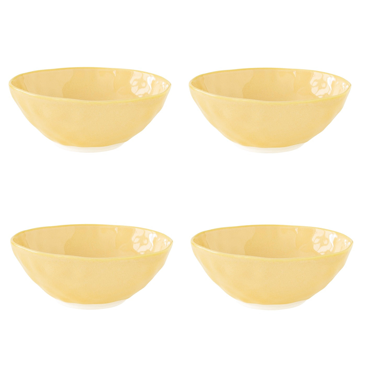 Interiors - Set De 4 Bols - Porcelaine - Jaune