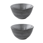 Essential - Set De 2 Saladiers - Grès - Gris Foncé