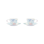 Under The Sea - Set De 2 Tasses À Café Avec Soucoupes - Porcelaine - Multicolore