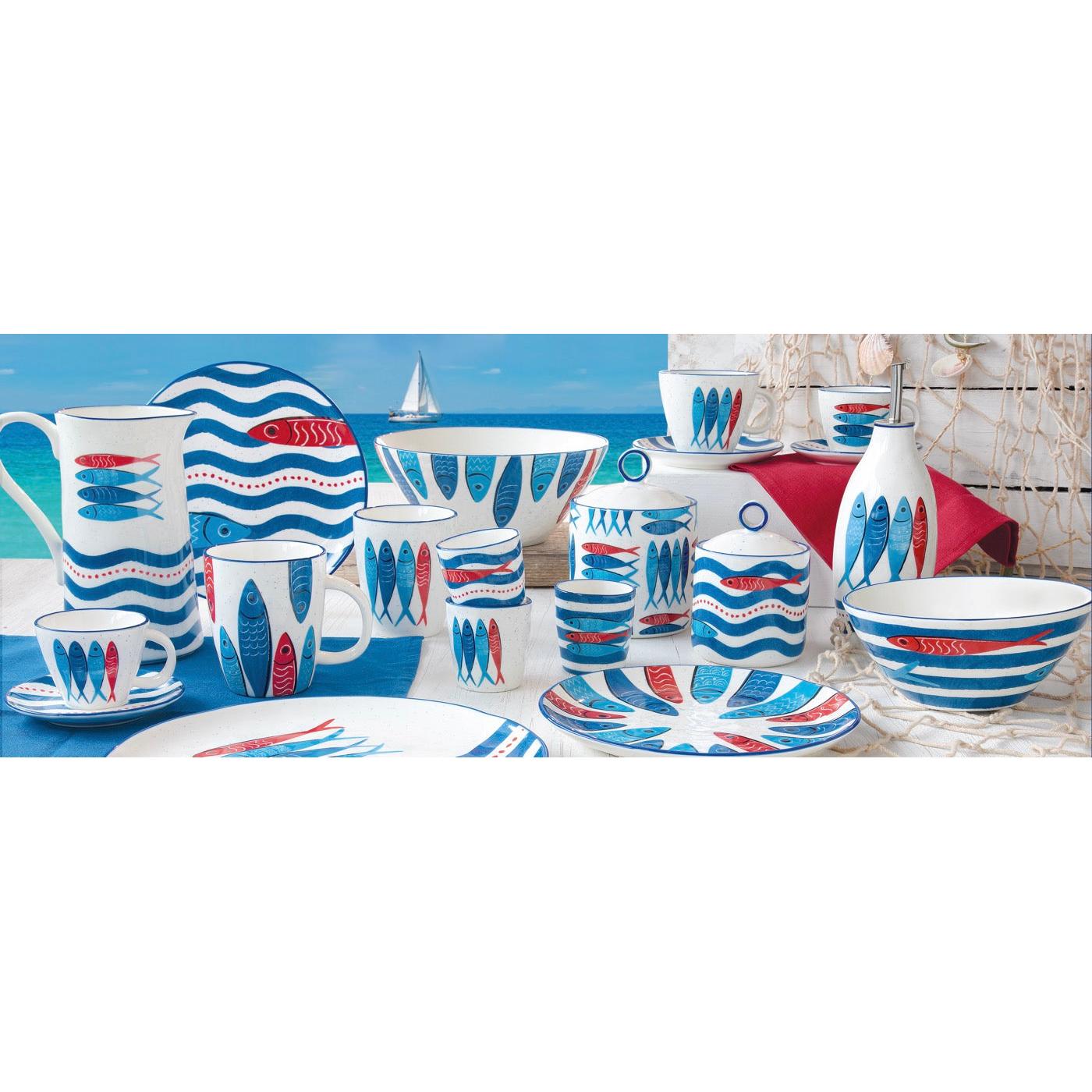 Sardine's Party - Set De 2 Bocaux - Porcelaine - Multicolore