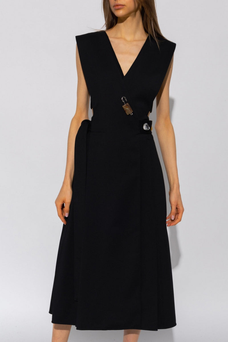 Proenza Schouler - Wool Twill Pinafore Dress - Black - Femme