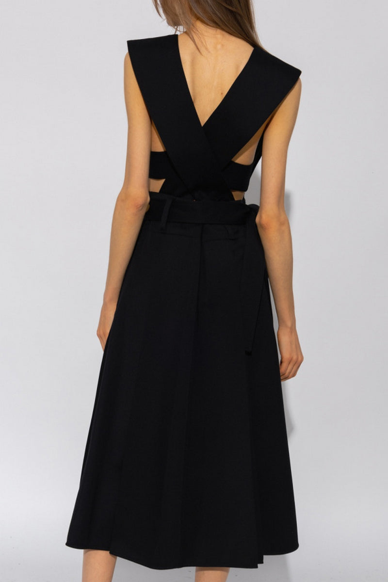 Proenza Schouler - Wool Twill Pinafore Dress - Black - Femme