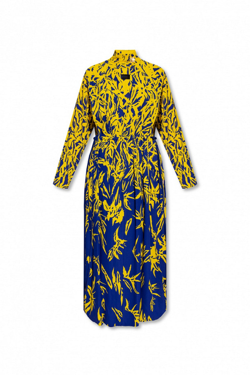 Proenza Schouler - Degrade Floral Long Sleeve Dress - Cobalt Multi - Femme