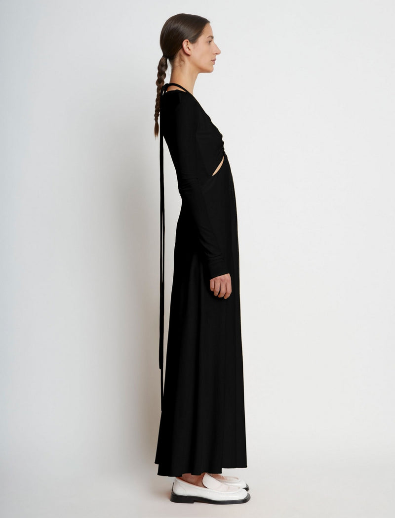 Proenza Schouler - Matte Jersey Long Sleeve Dress - Black - Femme