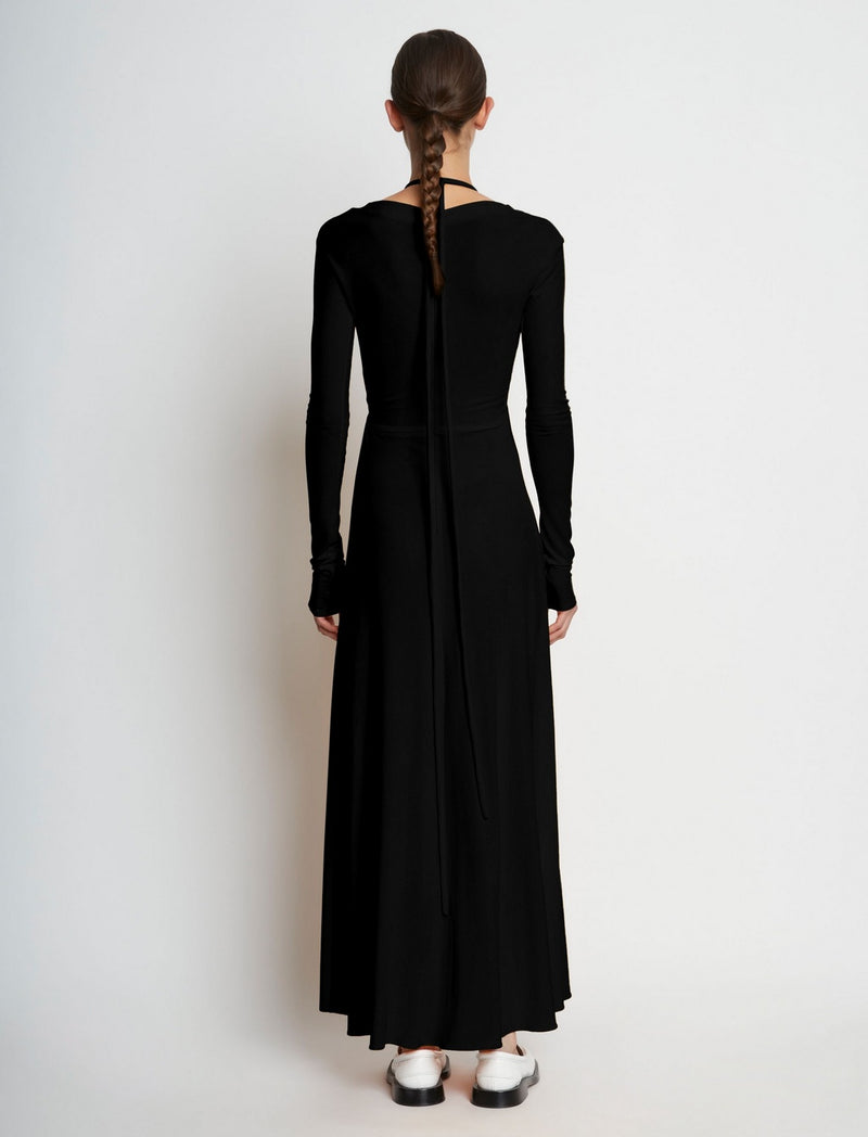 Proenza Schouler - Matte Jersey Long Sleeve Dress - Black - Femme