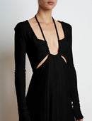 Proenza Schouler - Matte Jersey Long Sleeve Dress - Black - Femme