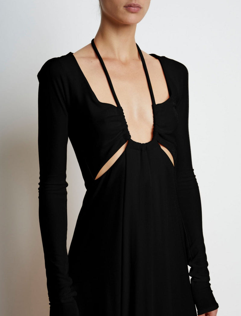 Proenza Schouler - Matte Jersey Long Sleeve Dress - Black - Femme