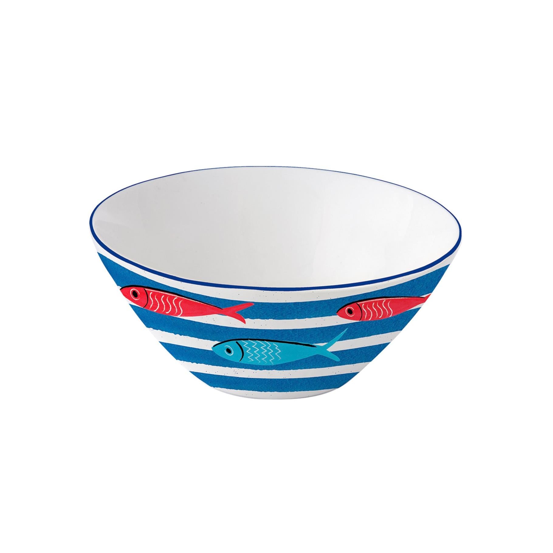 Sardine's Party - Set De 6 Bols - Porcelaine - Multicolore