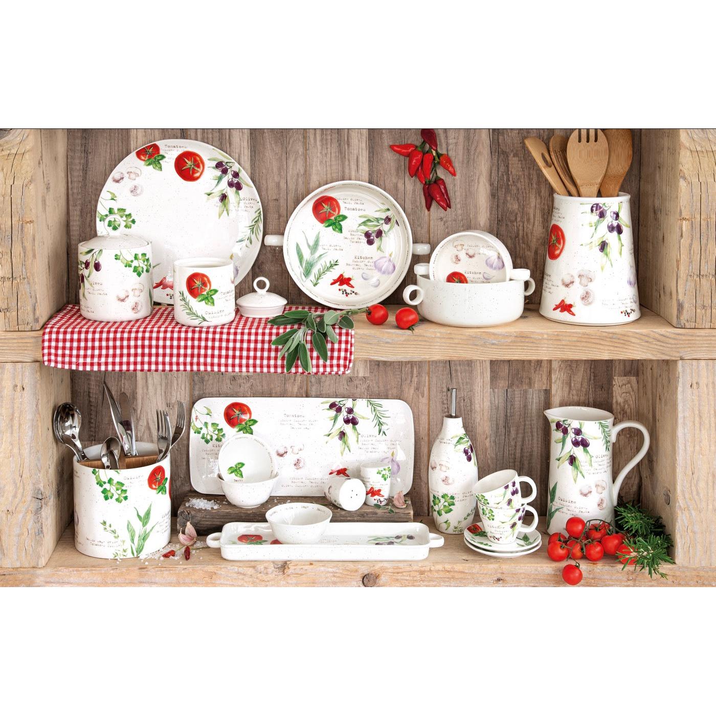 Home & Kitchen - Saladier - Porcelaine - Multicolore