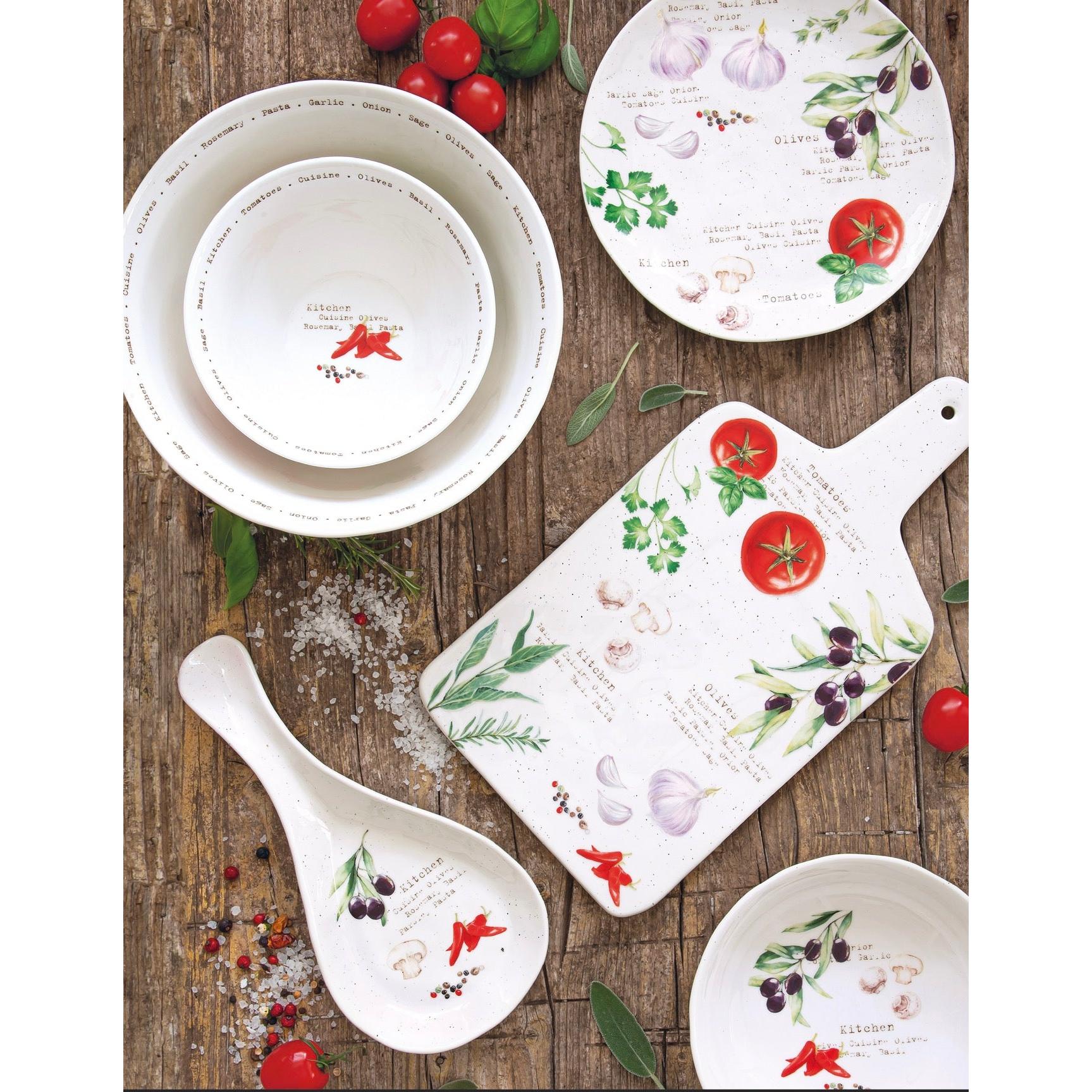 Home & Kitchen - Saladier - Porcelaine - Multicolore