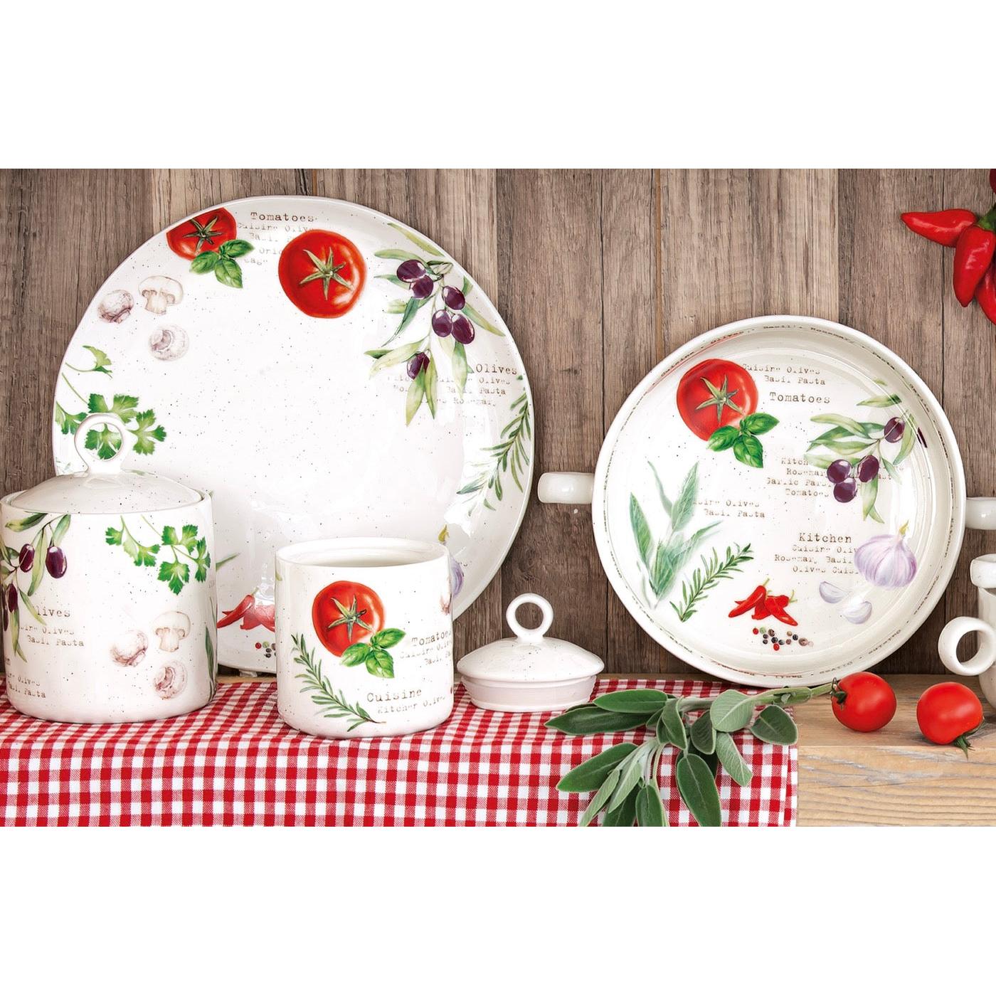Home & Kitchen - Saladier - Porcelaine - Multicolore