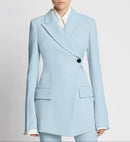 Proenza Schouler - Bi-Stretch Crepe Blazer - Pale Blue - Femme