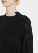 Proenza Schouler - Lightweight Crepe Belted Dress - Black - Femme