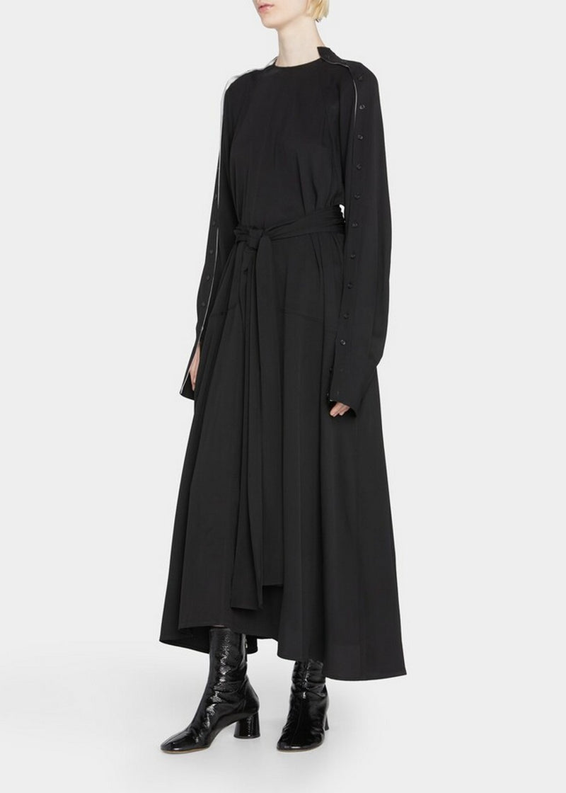 Proenza Schouler - Lightweight Crepe Belted Dress - Black - Femme