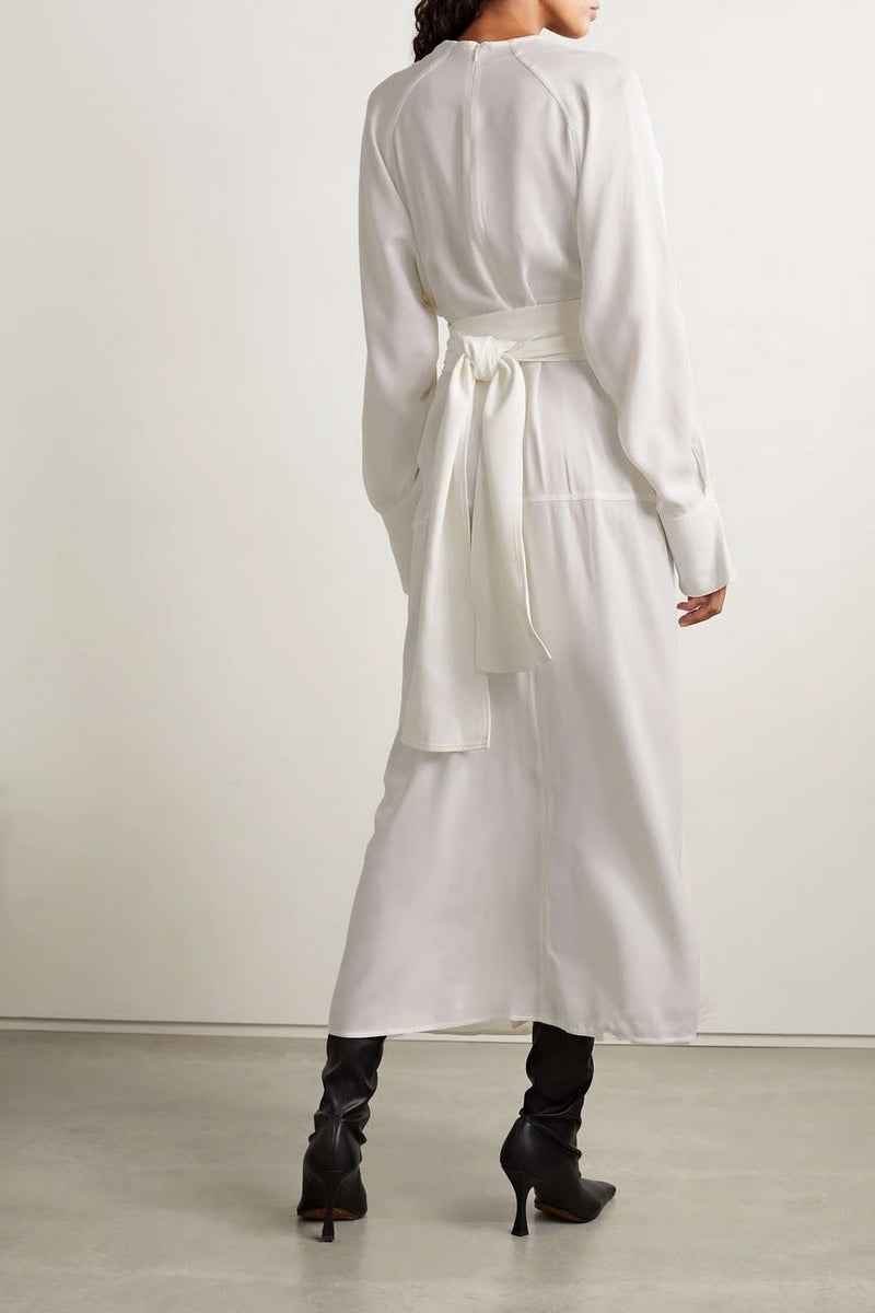 Proenza Schouler - Lightweight Crepe Belted Dress - Off White - Femme