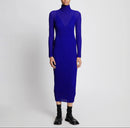 Proenza Schouler - Shibori Turtleneck Dress - Cobalt - Femme