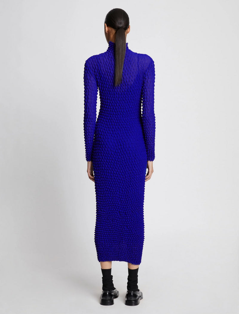 Proenza Schouler - Shibori Turtleneck Dress - Cobalt - Femme