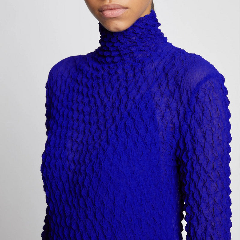 Proenza Schouler - Shibori Turtleneck Dress - Cobalt - Femme