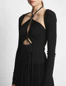 Proenza Schouler - Pleated Matte Jersey Halter Dress - Black - Femme