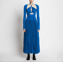Proenza Schouler - Pleated Matte Jersey Halter Dress - Blue - Femme