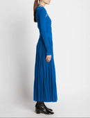 Proenza Schouler - Pleated Matte Jersey Halter Dress - Blue - Femme