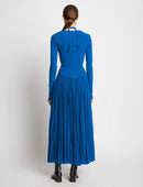 Proenza Schouler - Pleated Matte Jersey Halter Dress - Blue - Femme