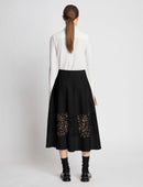 Proenza Schouler - Broderie Anglaise Wrap Skirt - Black - Women's