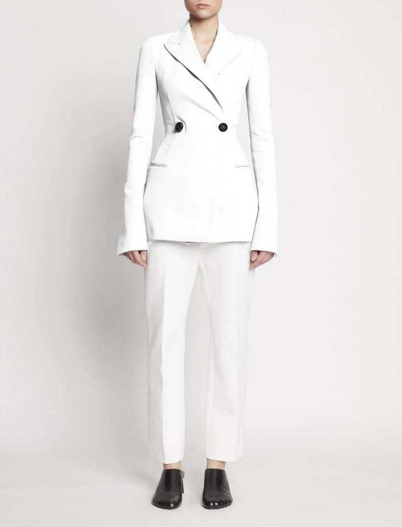 Proenza Schouler - Bi-Stretch Crepe Cinched Jacket - Off White - Femme