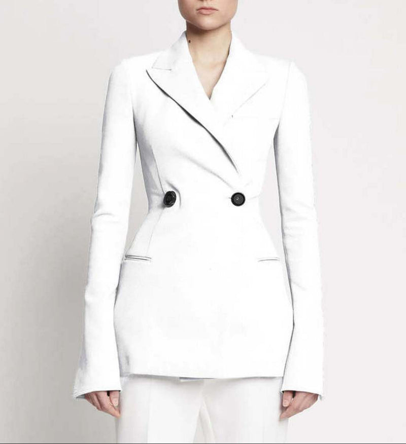 Proenza Schouler - Bi-Stretch Crepe Cinched Jacket - Off White - Femme